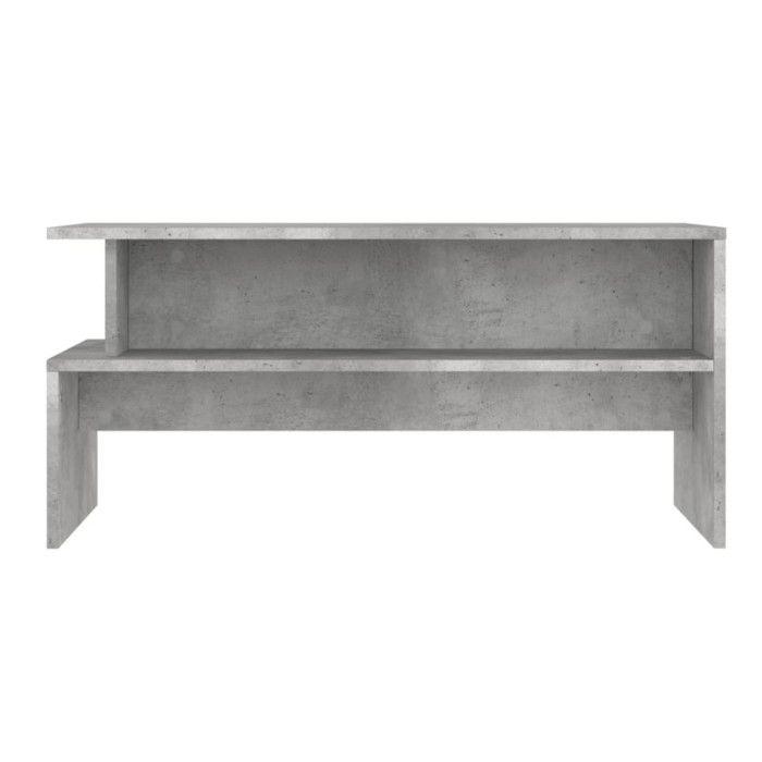 VidaXL Table basse gris béton 90x55x42,5 cm bois d'ingénierie 834281
