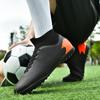 Men's Football Boots Rubber Soft Sole Short Nail Artificial Turf Leather Youth Kids Football Shoes