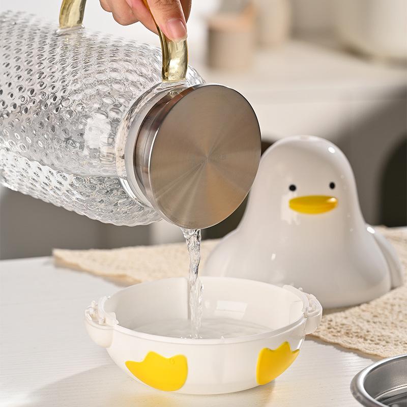 1/4 Eggs Cartoon Duck Shape Microwave Egg Steamer Boiler Cooker Easy Quick Hard Or Soft Boiled Kitchen Cooking Tools Accessories