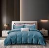 50S Pure Cotton Sateen Solid Color Brocade Fabric Duvet Cover & Bed Sheet Hotel Collection
