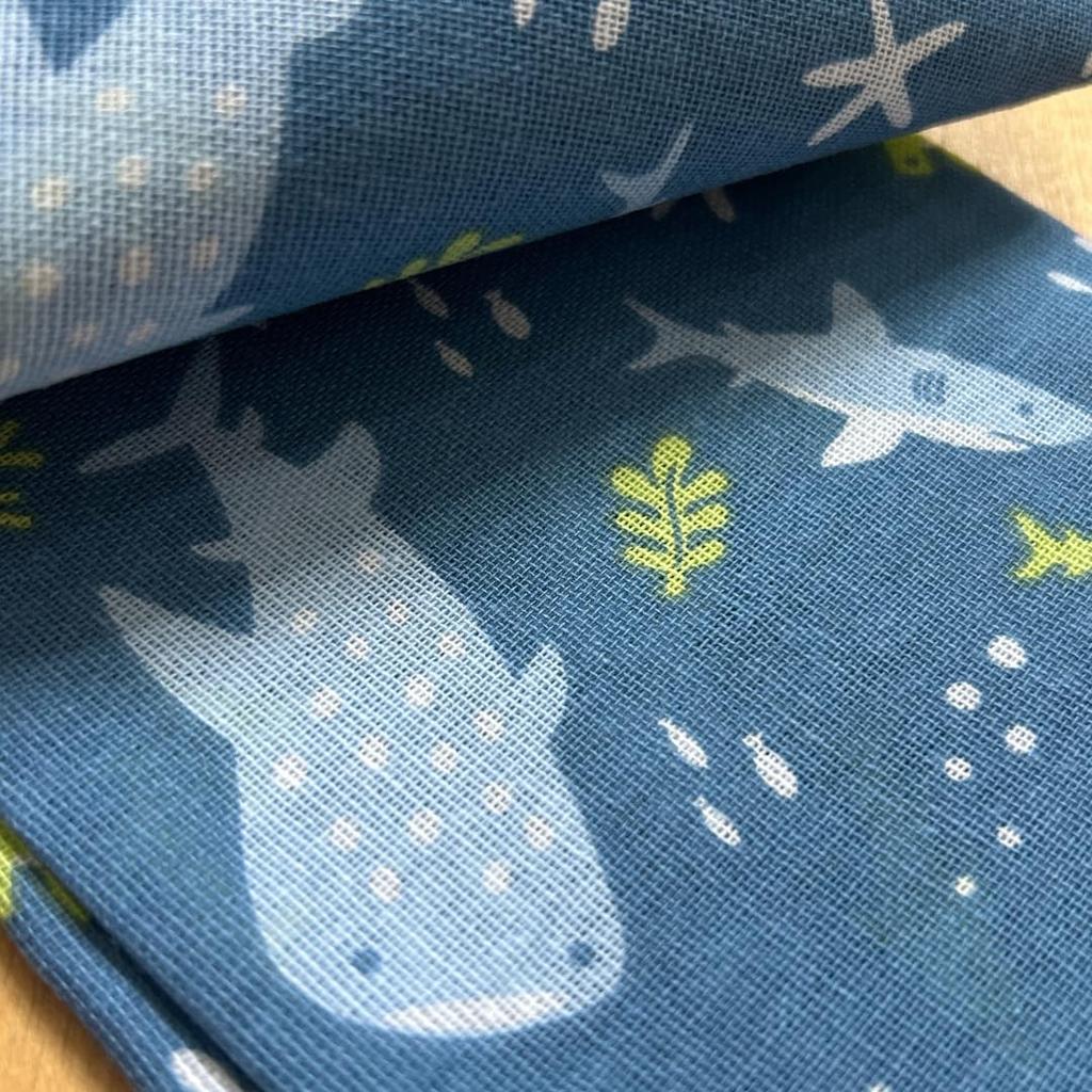 Of Tenugui Hand with Marine Life Patterns of Each Perfect for Whale Hammerhead and [Set 2] (Japanese Towels) (1 Color) - Children's Yukata, Yukata,