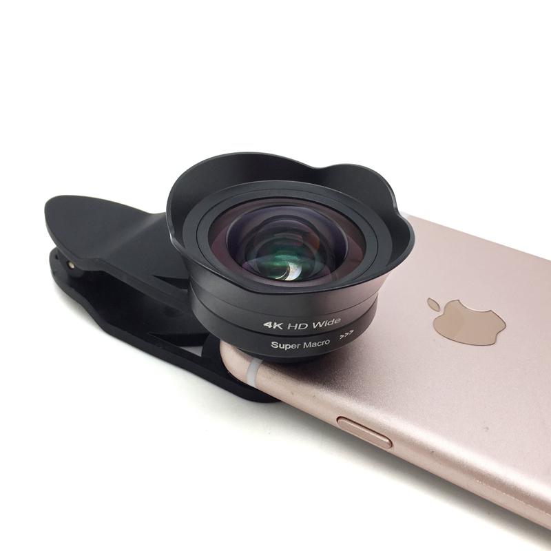 Professional HD Phone Camera Lens Wide Angle Super Macro 2in1 No Distortion for IPhone 15 14 13 Pentax Sigma Aike Global