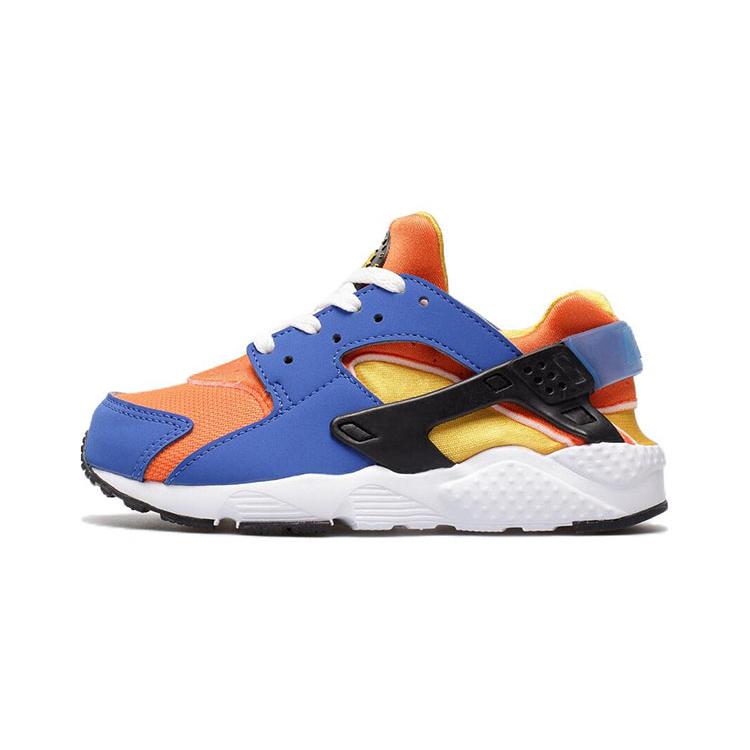 

New Nike Kids Huarache Run Hyper Royal/Yellow Ochre Sneakers 704949-421 31