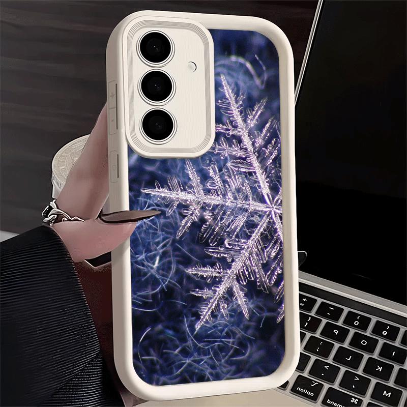 Phone Case for Samsung Galaxy S26 S25 Ultra S24 FE Snow Snowflake Winter Cold Shell S23 Plus S22 + S21 S20 5G Soft Silicone Fund