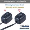 Automotive Toggle Switches Paste Type For Fog Lights Drive Lights With 60/100/200cm Cable 12V Operation