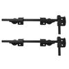 2 Set Gate Ground Latch 12 Inch Carbon Steel Heavy Duty Double Gate Cane Bolt for Home