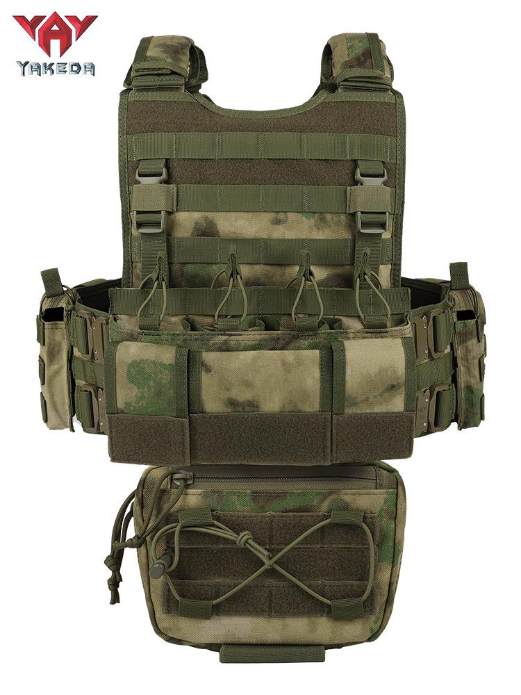 Yakeda Tactical MOLLE Vest - Durable, Breathable Polyester for Outdoor CS Training.