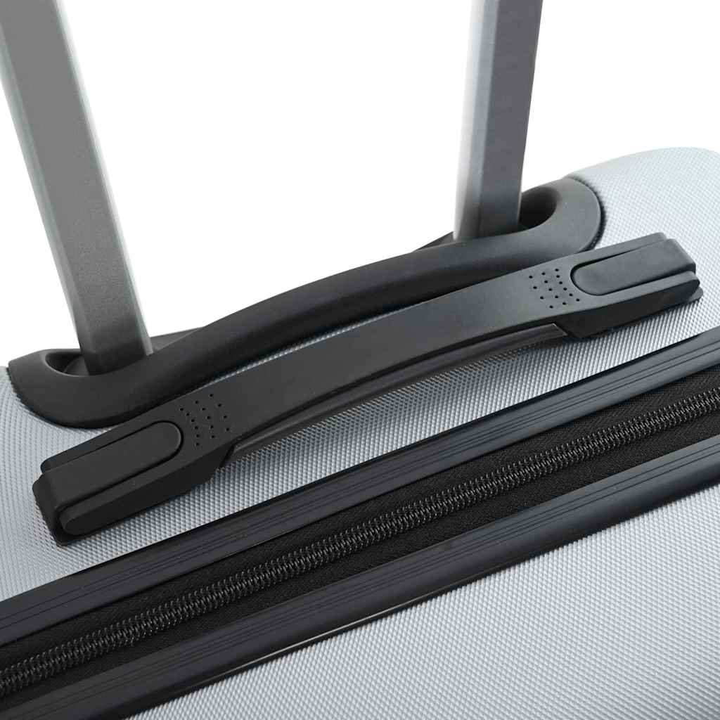 Suitcase Set with Lock 3 pcs Silver 50 x 31 x 78 cm ABS Plastic