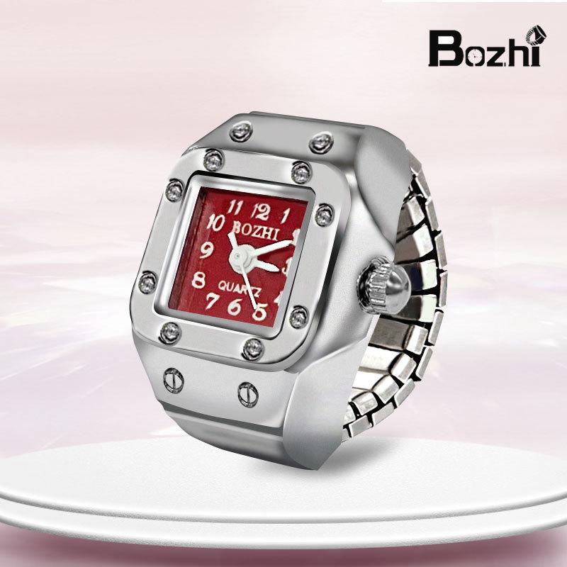 Good Jewelry Fashion Finger Watch Rings Vintage Cool Stretchy Quartz Watch Punk Rings for Women Man Hip Hop Couple Elastic
