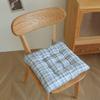 Student Fart Pad Office Supplies Strap Thicken Cotton Pad Winter Checkered Warm Cushion Window Seat Cushion