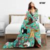 Cute Cats Print Blanket Flannel Blanke Bed Sofa Travel Camping Super Soft Cozy Plush Blanket Dogs Print Throw for All Seasons