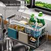 Organizzatore per lavello da cucina: Portaspugna e Portautensili per Lavare i Piatti
