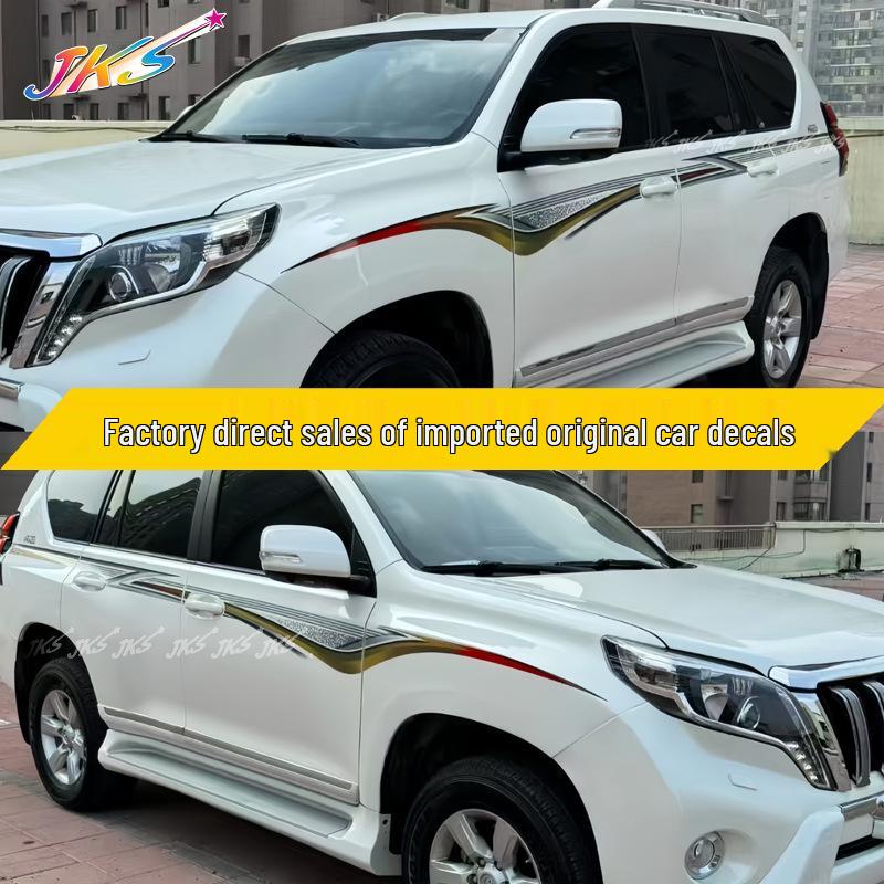 Personalized Colorful Stripes for Toyota Prado 2010-2023: Car Body Decals & Modified Stickers