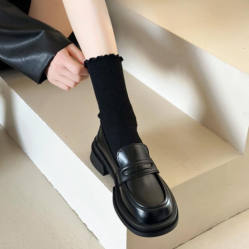 Spring and Summer New Leather Loafers Children Mary Jane Shoes Small Leather Shoes