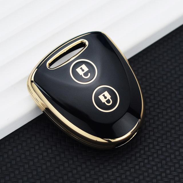 2 3 Knapper TPU Fjernkontroll Bilnøkkeldeksel for Toyota Avanza Wigo Grand Daihatsu Xenia PERODUA Alza Myvi Axia Nøkkelring