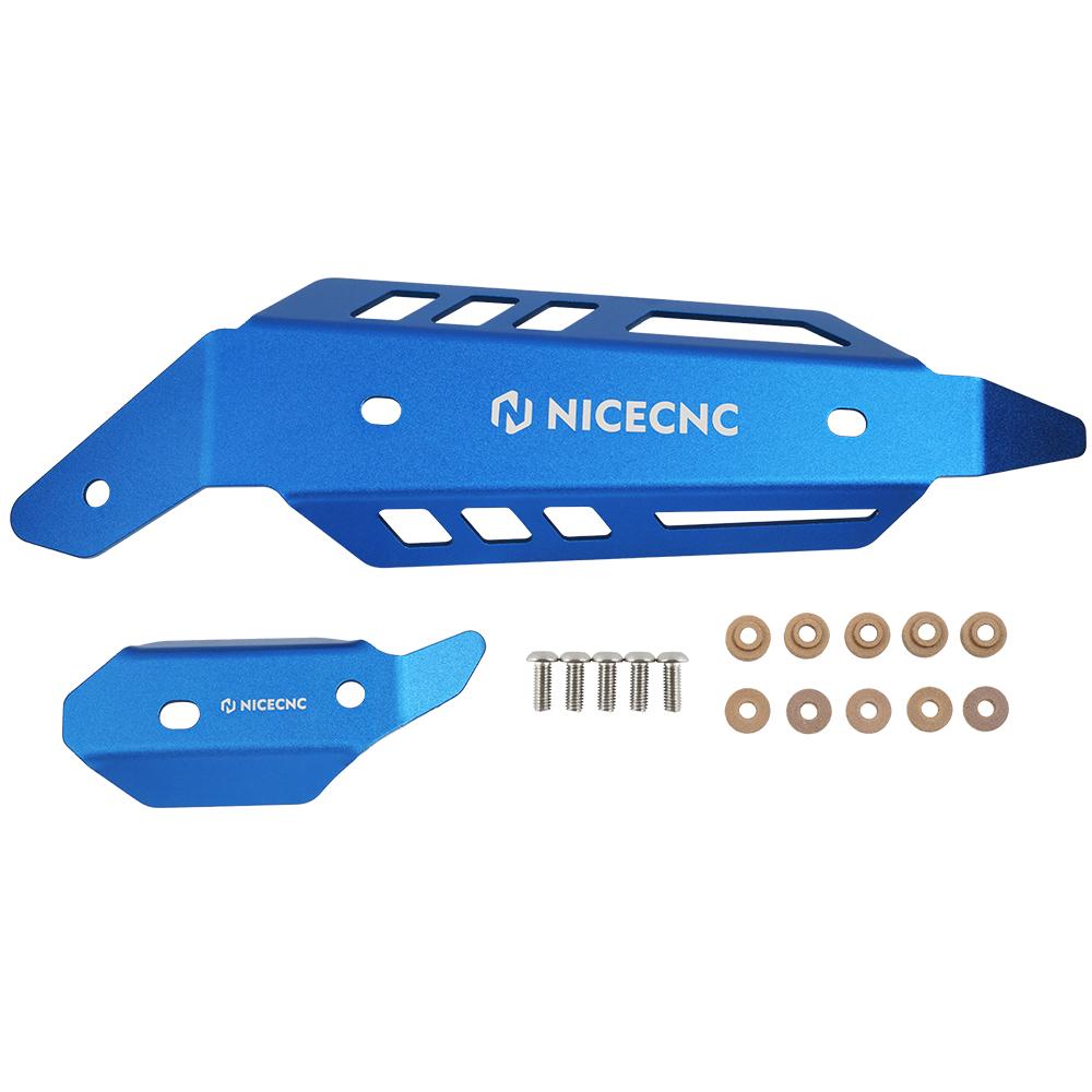 

NICECNC Raptor 700 ATV Mid Pipe Heat Shield Protector Cover Guard For Yamaha RAPTOR 700 700R YFM700 SE SPECIAL 2015-2024 синій
