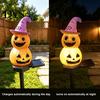 Solar Fairy Tale Yard Decor Halloween Pumpkin Light, Ghost Garden Stake Waterproof Lamps LED Pathway Light for Patio Lawn Autumn