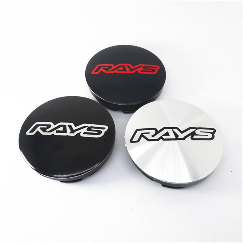 ATA1 4pcs 56mm 53mm Volk Rays Racing Wheel Center Caps Hub Car Styling Rims Replacement Rims Cover Emblem Badge Auto Accessories