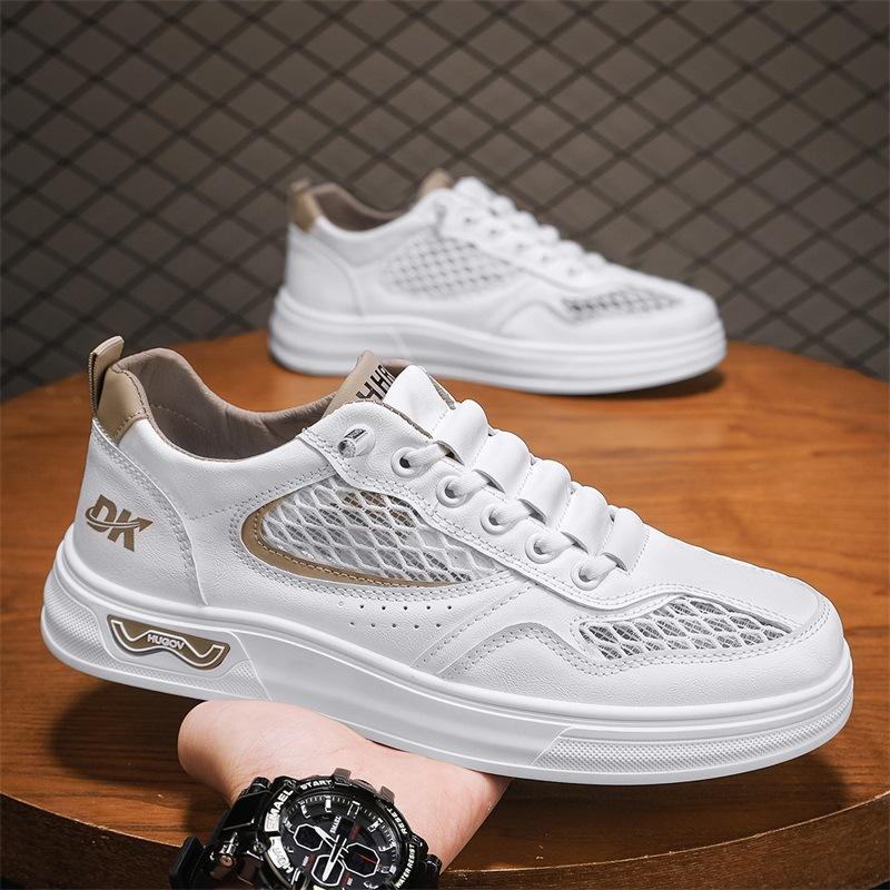 

Сетчатые мужские туфли летние дышащие полые туфли повседневные универсальные туфли с мягкой подошвой тонкие сетчатые туфли спортивные маленькие белые туфли 39