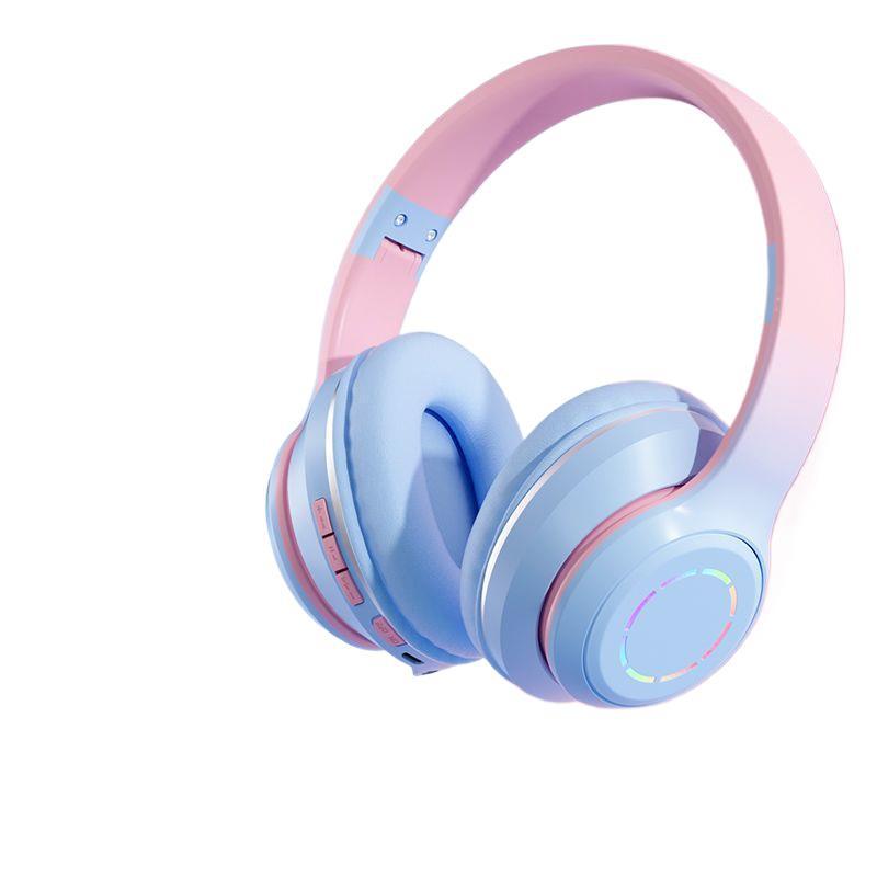 Over-ear Wireless Noise-Cancelling Bluetooth Gaming Headset with Heavy Bass, Compatible with Apple and Huawei Phones