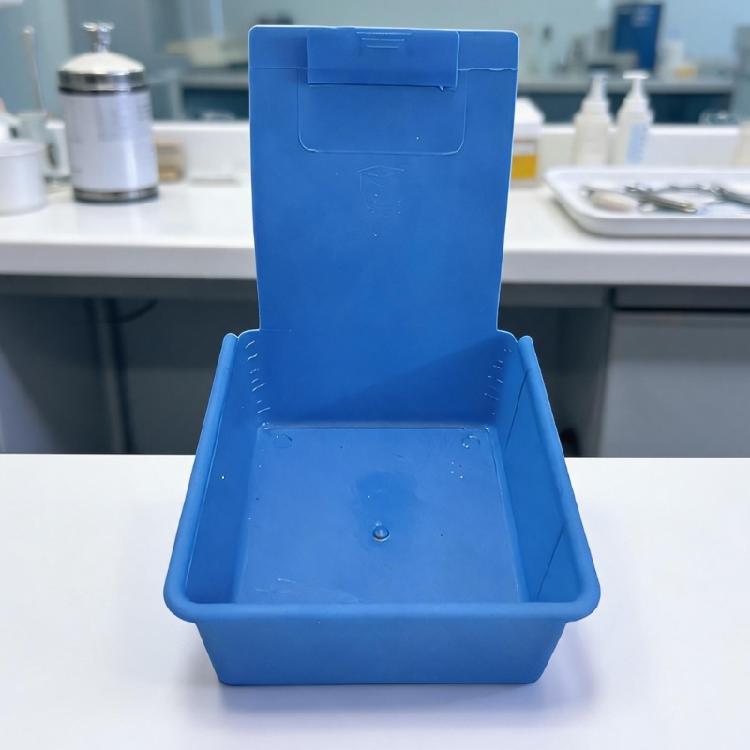 Dental Lab Storage Box With Clip Dental Working Lab Pan For Denture Mold Transport And Organization In Workshop