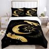 Magic Astrology Esoteric Gold Print Three Piece Set Fashion Bedding Article Children Or Adults For Beds Quilt Covers Pillowcases