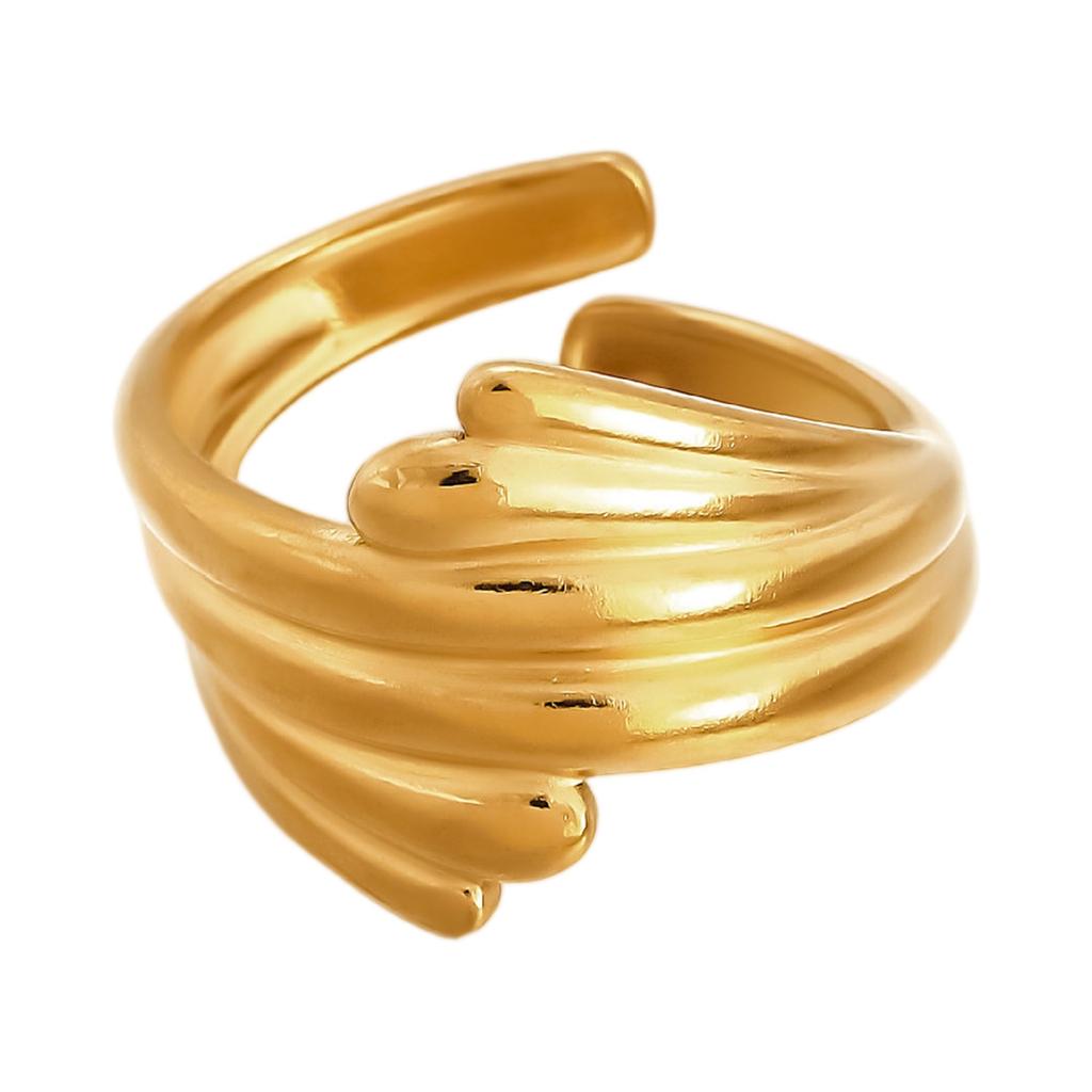 Modny damski pierścionek jednoczęściowy Pierścionek damski Pierścionek metalowy Błyszczący pierścionek Pierścionek metalowy Prezent świąteczny