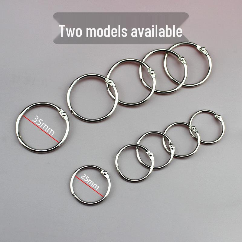 Metal Detachable Loose-Leaf Binder Rings for DIY Albums, Word Cards, and Photo Books