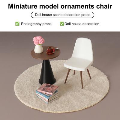 1/12 Mini Chair Table Model Dollhouse Living Room Furniture Decoration Dolls House Micro Scene Construction Props