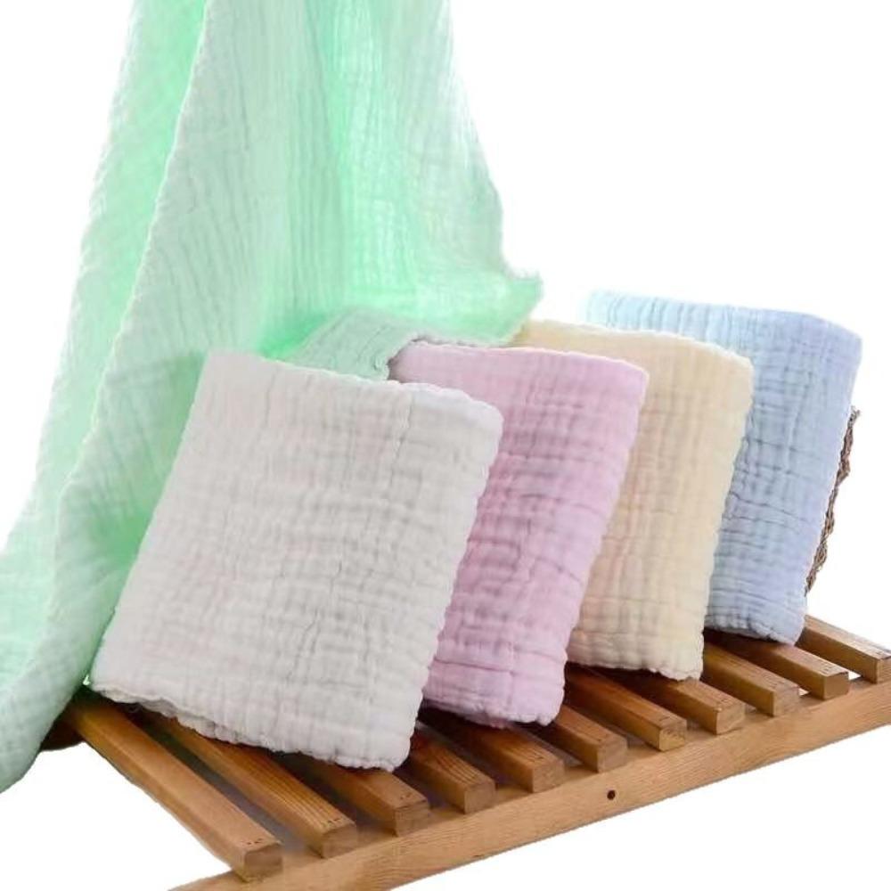 Baby Bubble Cotton Children's Quilt Bath Towel 6 Layers Cotton Gauze Soft Skin-friendly Water-absorbing Plain Newborn Bath Towel