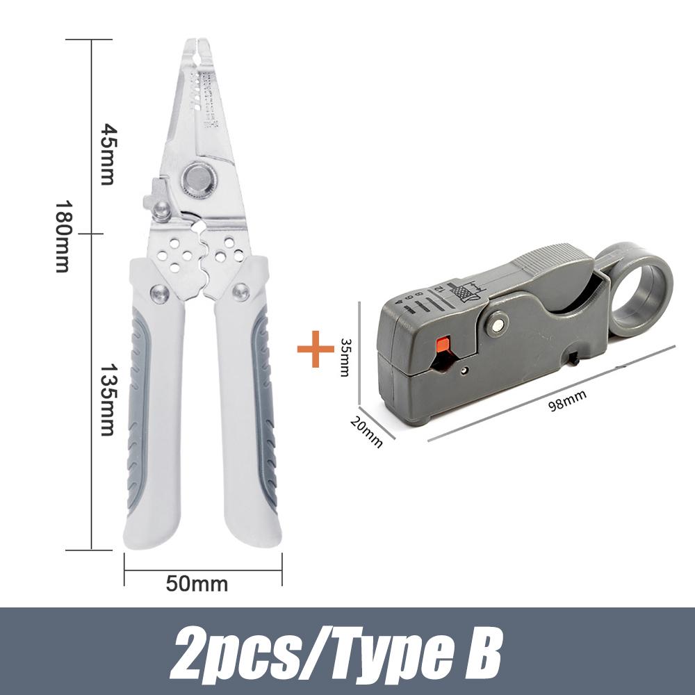 Wire Stripper Pliers Electrician Wire Cutters Electric Cable Peeling Multifunctional Wire Winding For Wire Stripping Hand Tools