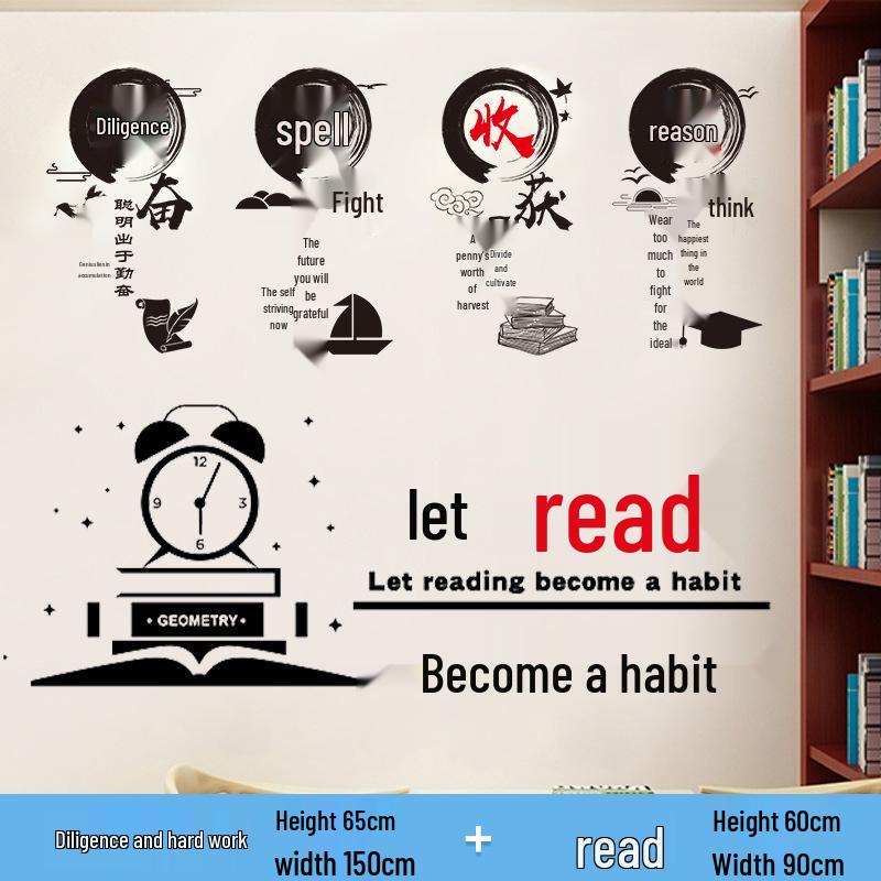 Inspirational Quotes Wall Stickers for Classroom and Office Decor