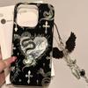 Mörkstil Kors och Orm Telefonfodral för Apple iPhone 16 Pro Max - Mjukt Silikon Stöttåligt Kreativt Heltäckande Fodral för iPhone