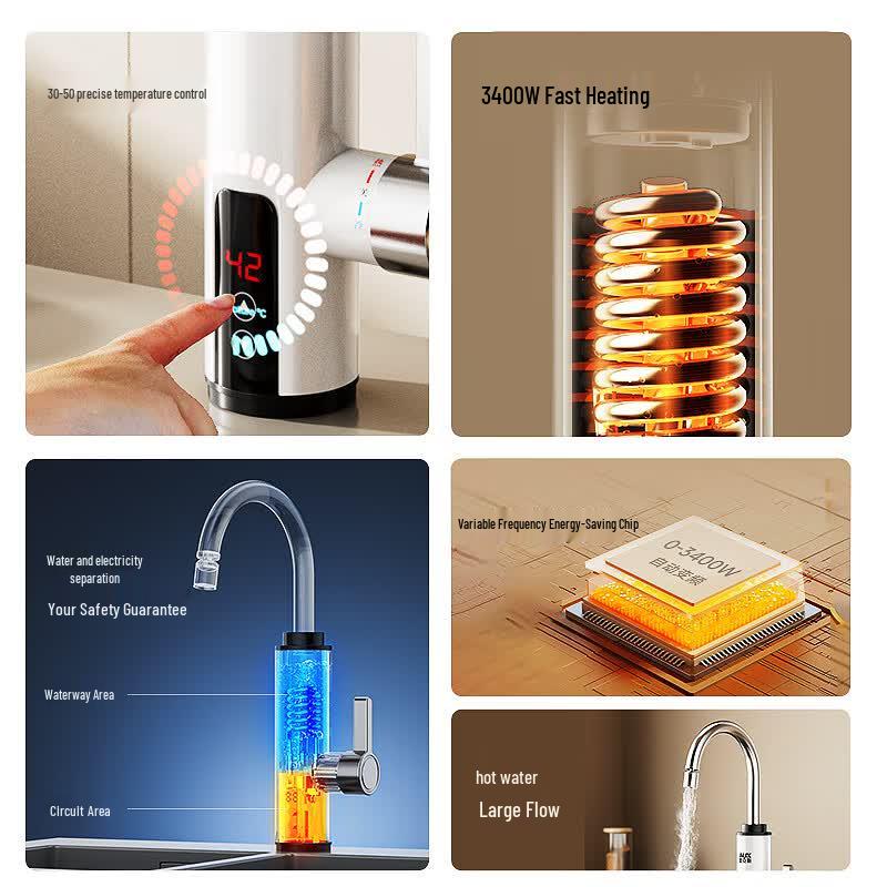 Aux Instant Electric Hot Water Faucet ADL-3AGT2X Series CN Plug (adapter Included)
