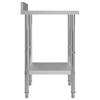 VidaXL Table de travail de cuisine avec dosseret 60x60x93 cm Inox