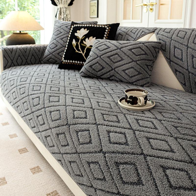 

New Winter Thickened Plush Sofa Cushion Simple Modern High-End Non-Slip Sofa Cover Cover Cloth Seat Cushion 70*70cm