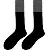 Kniestrümpfe Damen Frühling und Herbst Farbabstimmung Kompressionsstrümpfe mittelhohe Socken schwarz und grau gespleißt langer Schaft Oberschenkel halbhoher Schaft Wadenstrümpfe