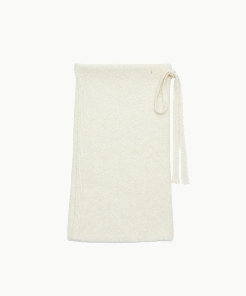 Amomento Mix Boucle Wrap Skirt_Ivory