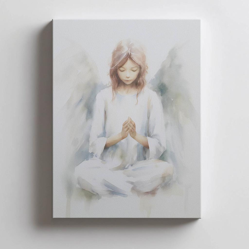 Delikatny Anioł Delikatny Anioł, 50X70 Cm, Bez Ramy, Płótno Premium Na Blejtramie
