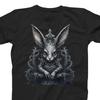 26 Enchanting Gothic Bunny Graphic T-Shirt  Halloween Shirt  Dark and Whimsical Unisex T-Shirt