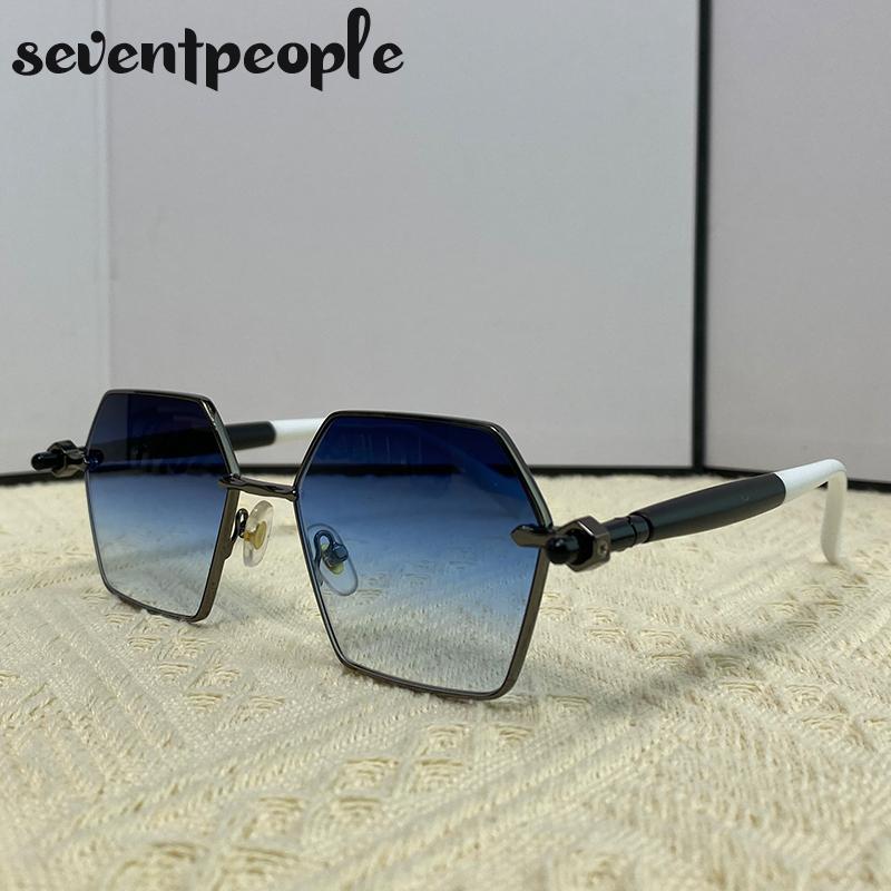 Vintage Small Hexagon Sunglasses Women Men  Luxury Brand Classic Metal Frame Polygon Eyewear UV400 Protection Outdoor Shades