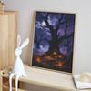 Halloween Diamond Painting Kit Handmade Diy Moonlight Tree and Pumpkin Forest Painting Home Decoration Painting
