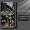 Magic Mushrooms Art Black Phone Case For Samsung A32 A33 A34 A35 A36 A37 A51 A52 A52s A53 A54 A55 A56 A57 A71 A72 73 Glass Cover