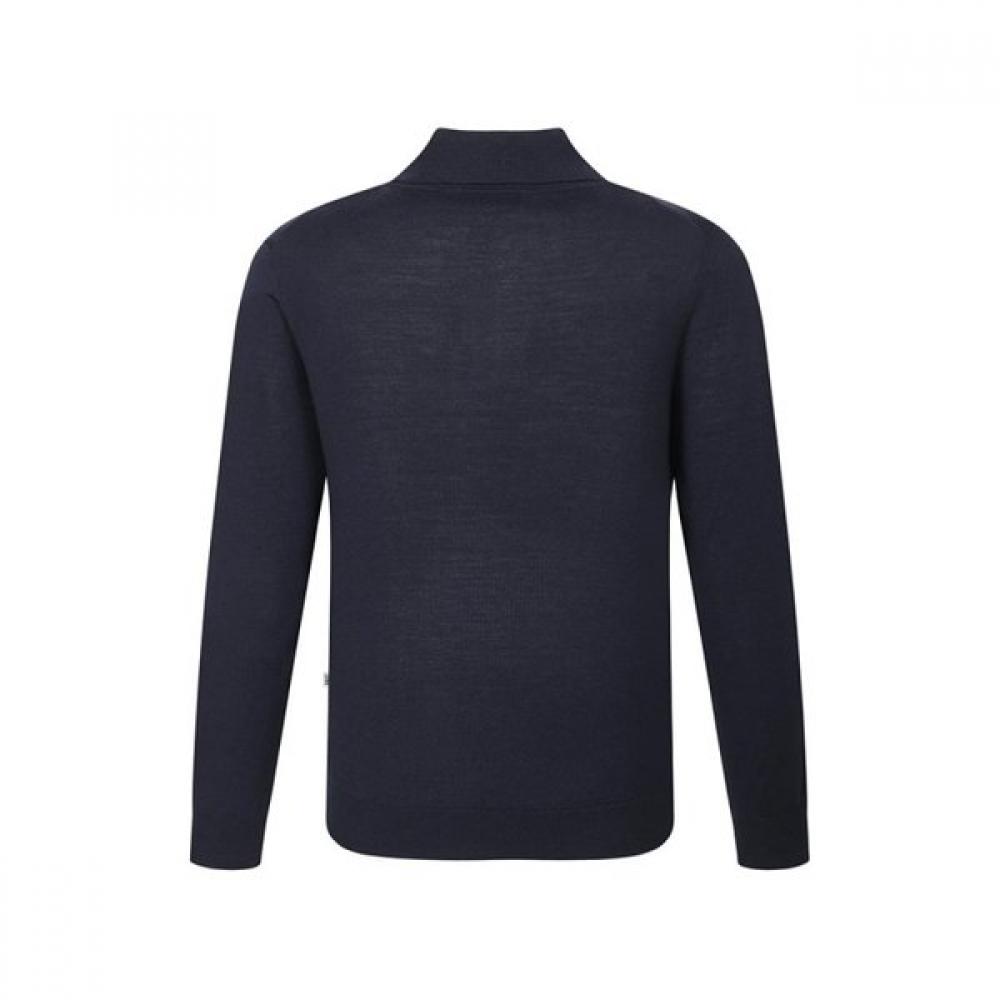 DakS Men S Wool Blend Mixed Structure Big Check Collar Knit dmp1Swtl201n1 