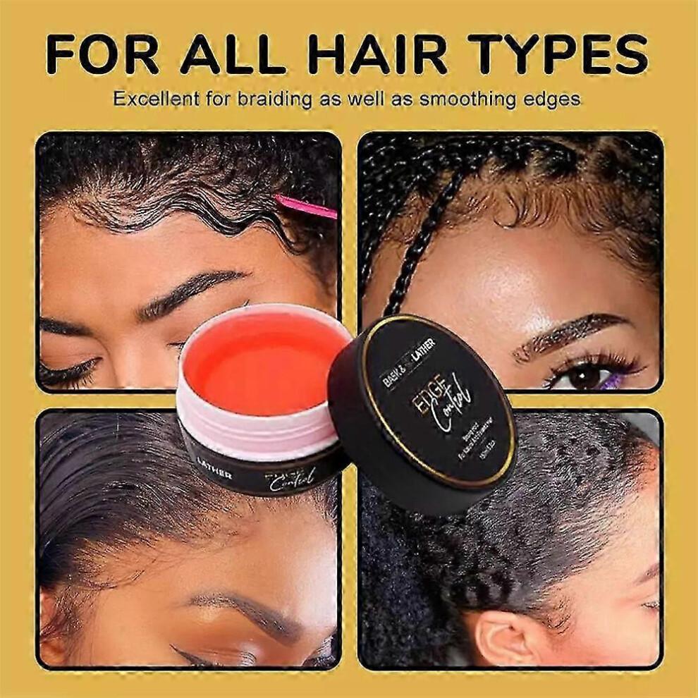 (1PC) 1-5x BASK LATHER Edges Control Hair GelStrong Hold, Thick Edges Styling GelHOTNew 25-26 Less