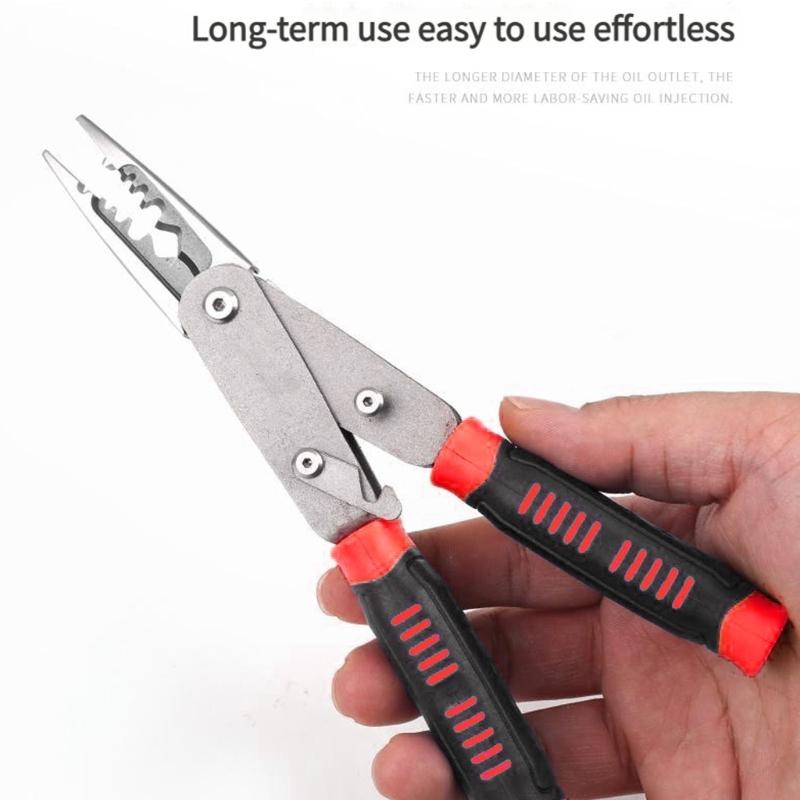 Adjustable Function Pliers For Wire Stripping Cutting Crimping Screwing With Steel Construction And Ergonomic Grip