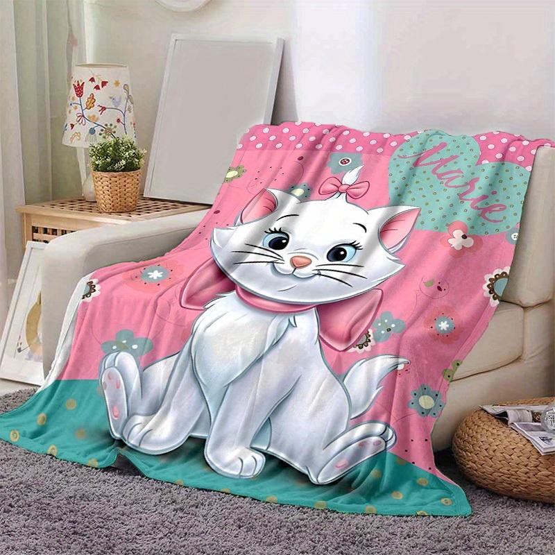 1pc. Cute Cartoon Marie Cat Blanket, Seasonal Universal, Home Decoration, Throw Blanket, Soft Flannel Throw Blanket, Versatile & Cozy for Be