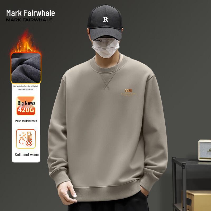 Mark Fairwhale Men's Fleece Lined Round Neck Sweatshirt