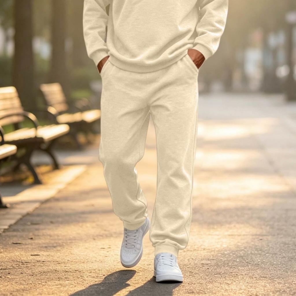 Men's Casual Sweatpants with Elastic Waist for and Everyday Wear