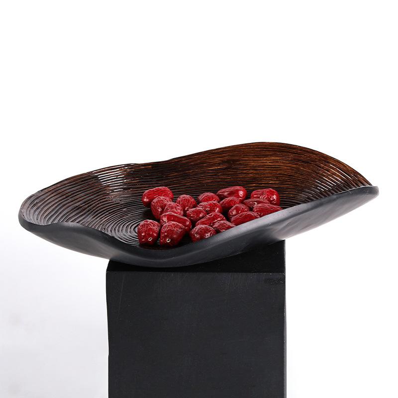 Neues Nachahmungstablett im chinesischen Stil, Jahresring-Ornamente, Modellhaus, speziell geformtes Obst-Snack-Tablett, modernes Aufbewahrungstablett, Zubehör